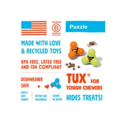 West Paw Zogoflex Tux Treat Toy For Tough Chewers -Vetn Pet Direct Store west paw tux media 04