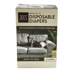 ZeeZ Disposable Female Dog Diapers - 12 Pack -Vetn Pet Direct Store zeez diapers xlarge