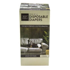 ZeeZ Disposable Female Dog Diapers - 12 Pack -Vetn Pet Direct Store zeez diapers xsmall