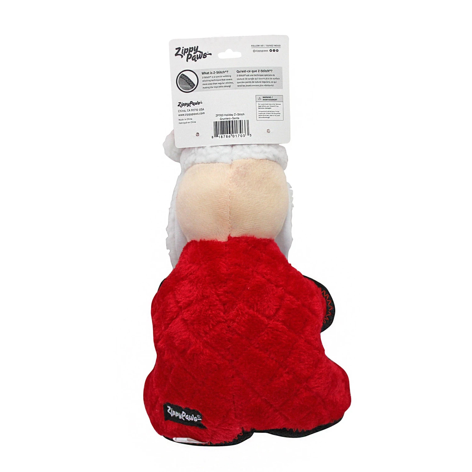 Zippy Paws Holiday Z-Stitch Grunterz Santa 2 Zippy Paws Holiday Z-Stitch Grunterz Santa - Image 2