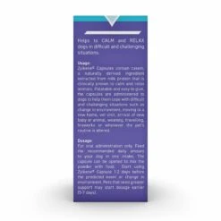 Vetoquinol Zylkene Capsules - Behavioural Support For Cats & Dogs 14 Vetoquinol Zylkene Capsules - Behavioural Support For Cats & Dogs -Vetn Pet Direct Store zylkene capsules 450mg box left