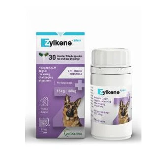 Vetoquinol Zylkene Plus Calming Capsules For Large Dogs 15kg-60kg - 30 Capsules 1 Vetoquinol Zylkene Plus Calming Capsules For Large Dogs 15kg-60kg - 30 Capsules
