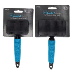 ZeeZ Comfort Self Cleaning Slicker Brush 16 ZeeZ Comfort Self Cleaning Slicker Brush -Vetn Pet Direct Store zz self cleaning slicker combo
