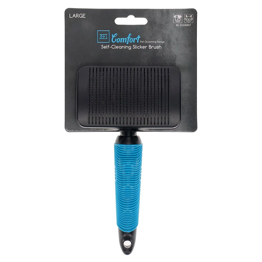 ZeeZ Comfort Self Cleaning Slicker Brush 2 ZeeZ Comfort Self Cleaning Slicker Brush - Image 2